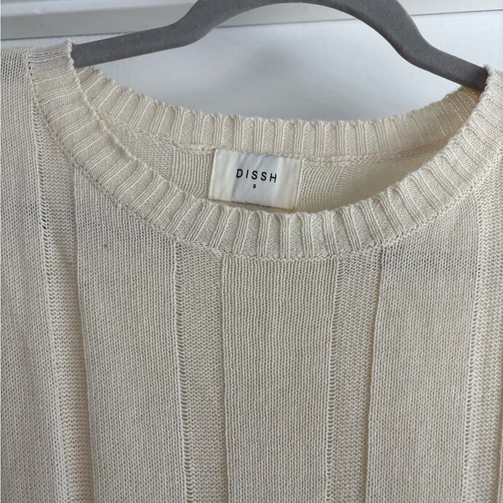 DISSH Cream Long-Sleeve Ribbed Maxi Dress - Picture 2 of 3